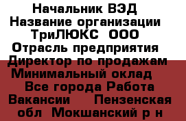 Начальник ВЭД › Название организации ­ ТриЛЮКС, ООО › Отрасль предприятия ­ Директор по продажам › Минимальный оклад ­ 1 - Все города Работа » Вакансии   . Пензенская обл.,Мокшанский р-н